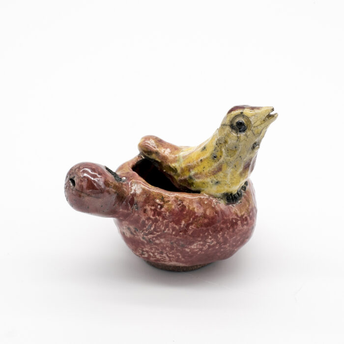 Fischietto ad acqua raku - immagine 2