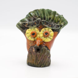 Gufo bitonale Raku